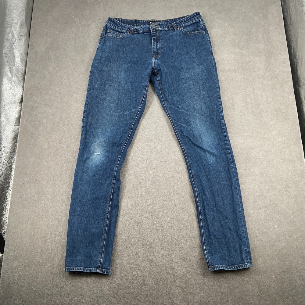 American Tall Skinny Jeans Mens 40x38 Blue Denim Medium Wash Slim Fit Streetwear